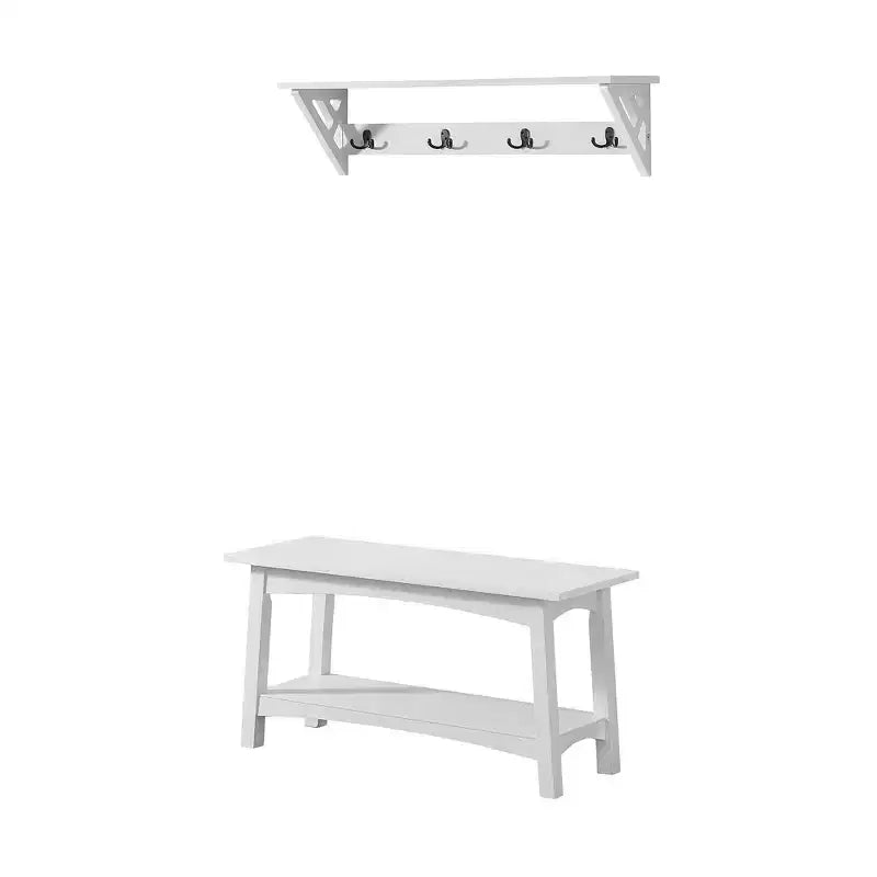 36" Middlebury Coat Hook with Bench Hall Tree Set - Alaterre Furniture