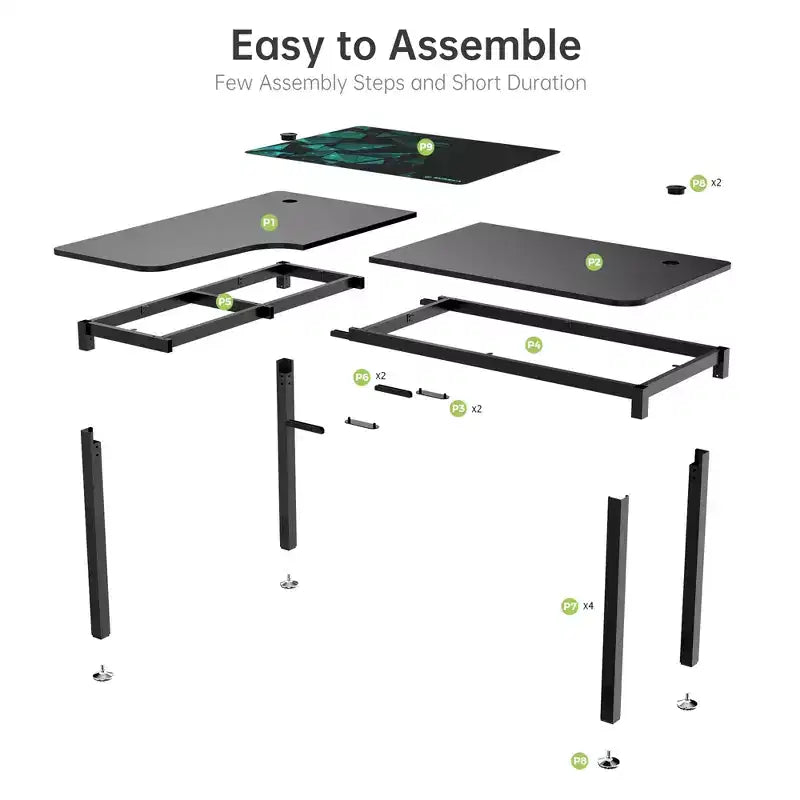 EUREKA ERGONOMIC 60x23 L-Shaped Office Desk