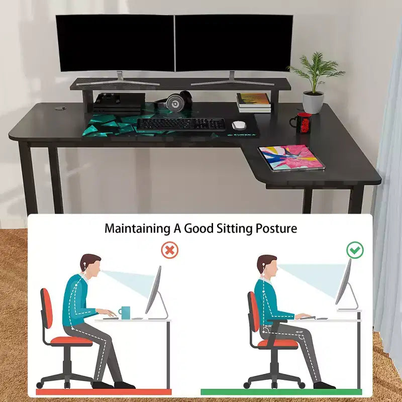 EUREKA ERGONOMIC 60x23 L-Shaped Office Desk