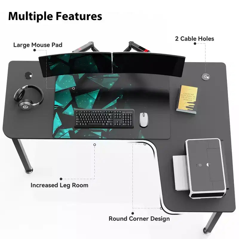 EUREKA ERGONOMIC 60x23 L-Shaped Office Desk