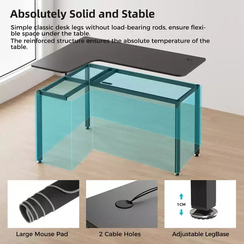 EUREKA ERGONOMIC 60x23 L-Shaped Office Desk