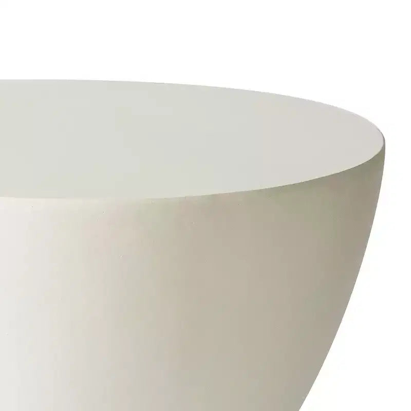LeisureMod Loft Hourglass Fiberstone Side Table - Modern Indoor/Outdoor Accent Table