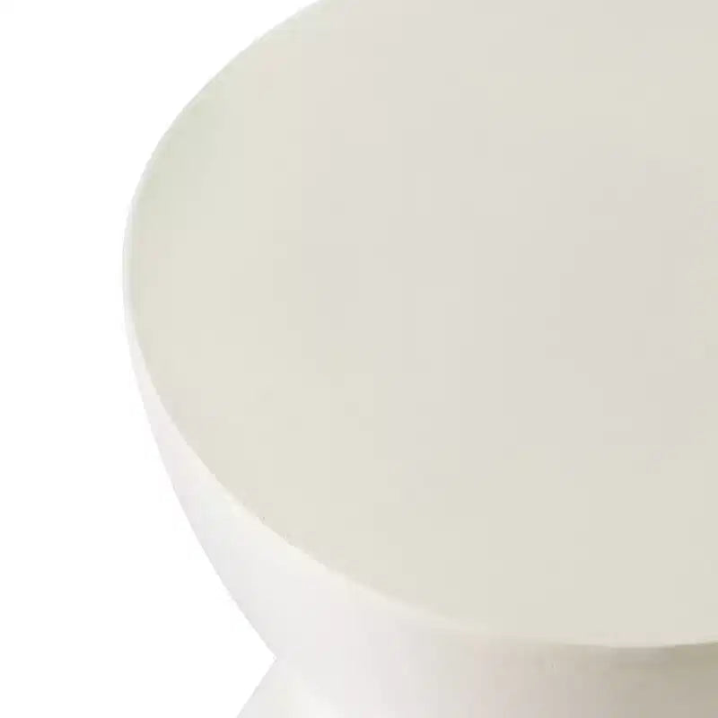 LeisureMod Loft Hourglass Fiberstone Side Table - Modern Indoor/Outdoor Accent Table