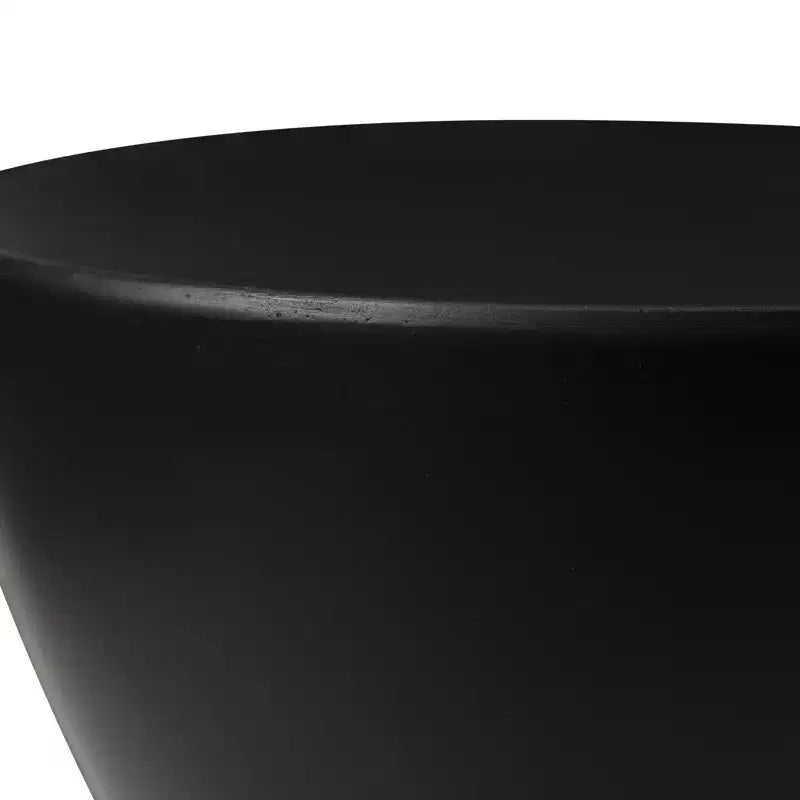 LeisureMod Loft Hourglass Fiberstone Side Table - Modern Indoor/Outdoor Accent Table