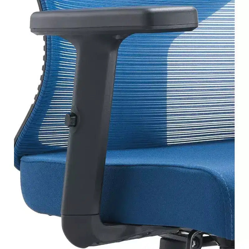 LeisureMod Glen Ergonomic Mesh Office Chair - Breathable Mid-Back with Soft Upholstered Cotton Seat - Swivel & Tilt Desk Chair