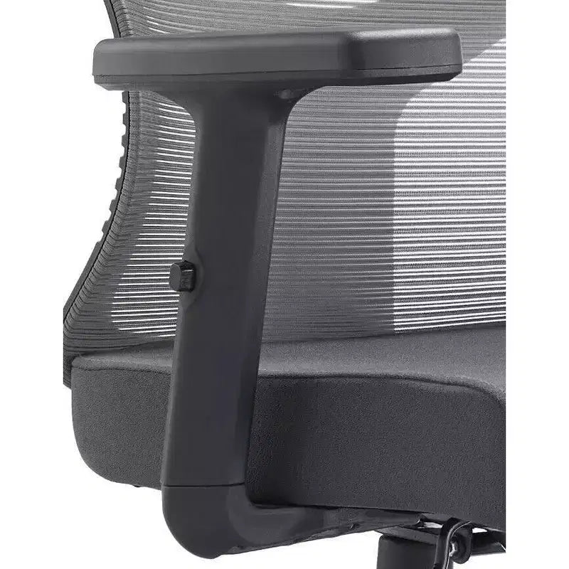 LeisureMod Glen Ergonomic Mesh Office Chair - Breathable Mid-Back with Soft Upholstered Cotton Seat - Swivel & Tilt Desk Chair