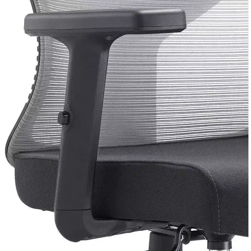 LeisureMod Glen Ergonomic Mesh Office Chair - Breathable Mid-Back with Soft Upholstered Cotton Seat - Swivel & Tilt Desk Chair
