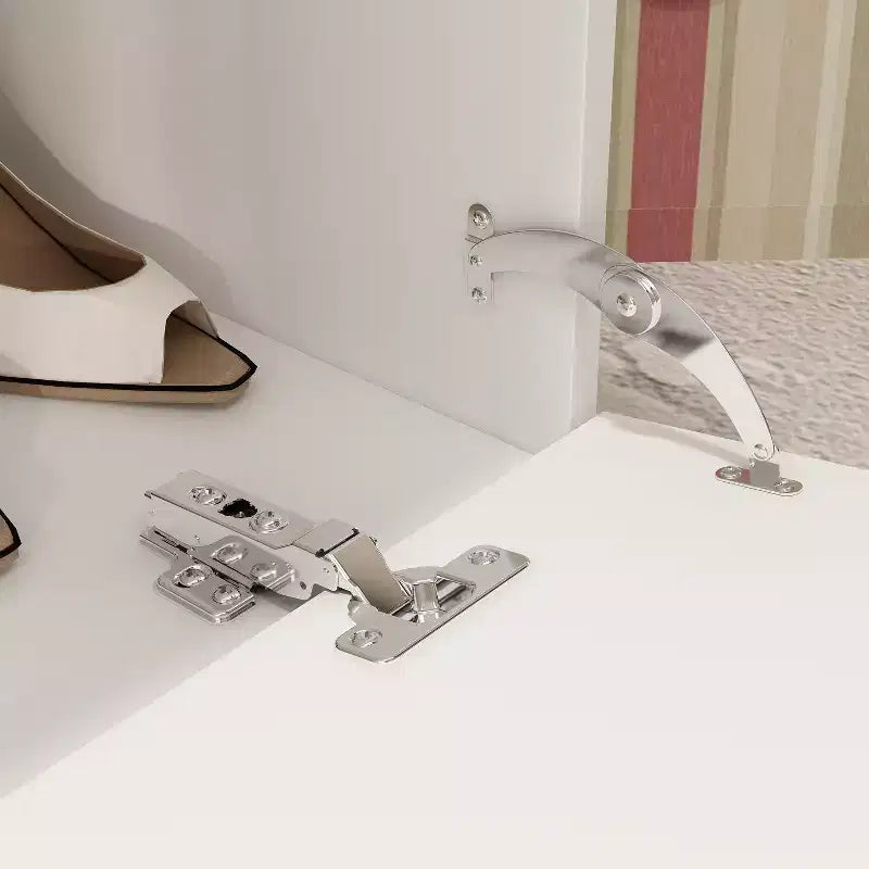 Famapy White Coat Rack Shoe Bench Set Wall Mount Hall Tree