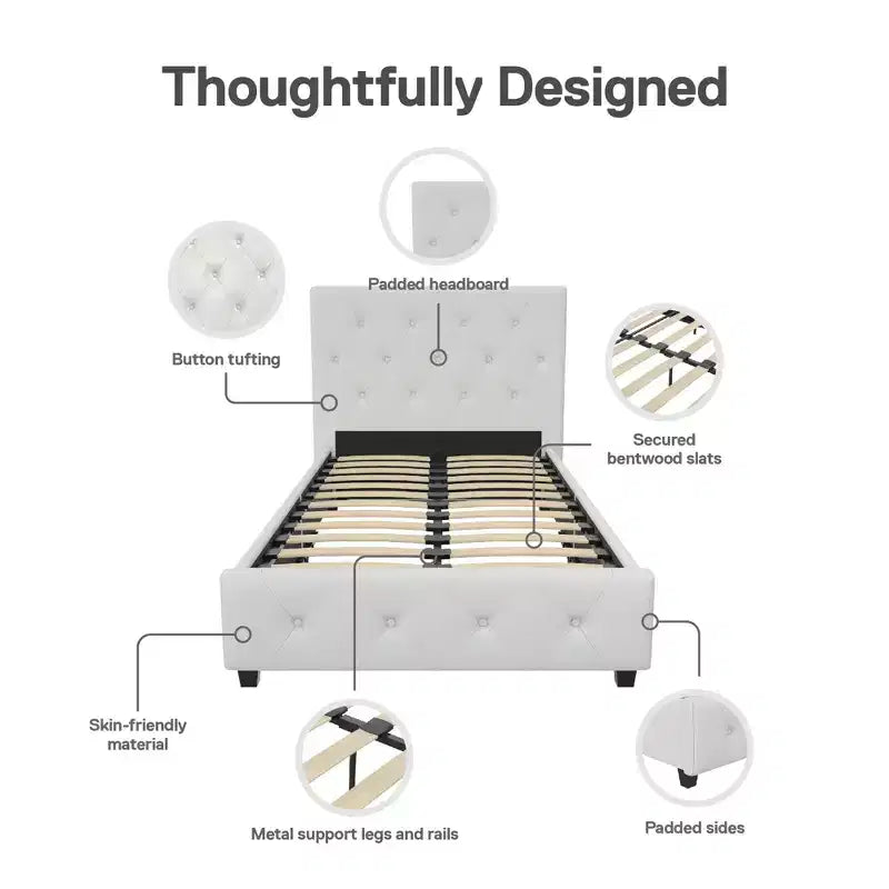 DHP Dakota Upholstered Platform Bed