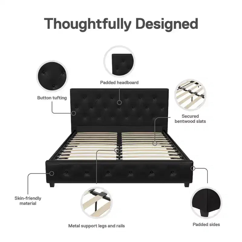 DHP Dakota Upholstered Platform Bed