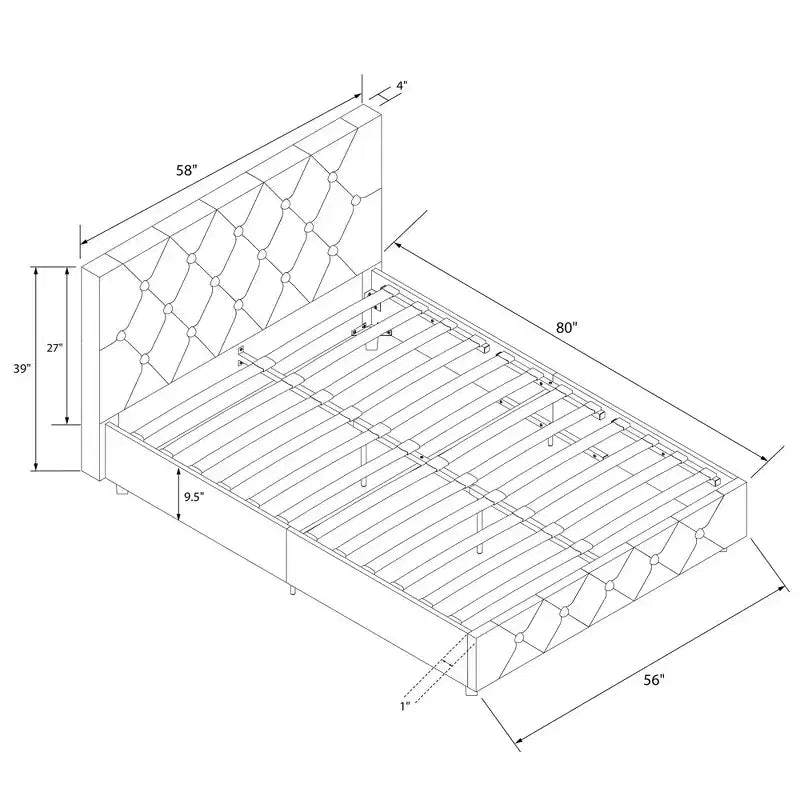 DHP Dakota Upholstered Platform Bed