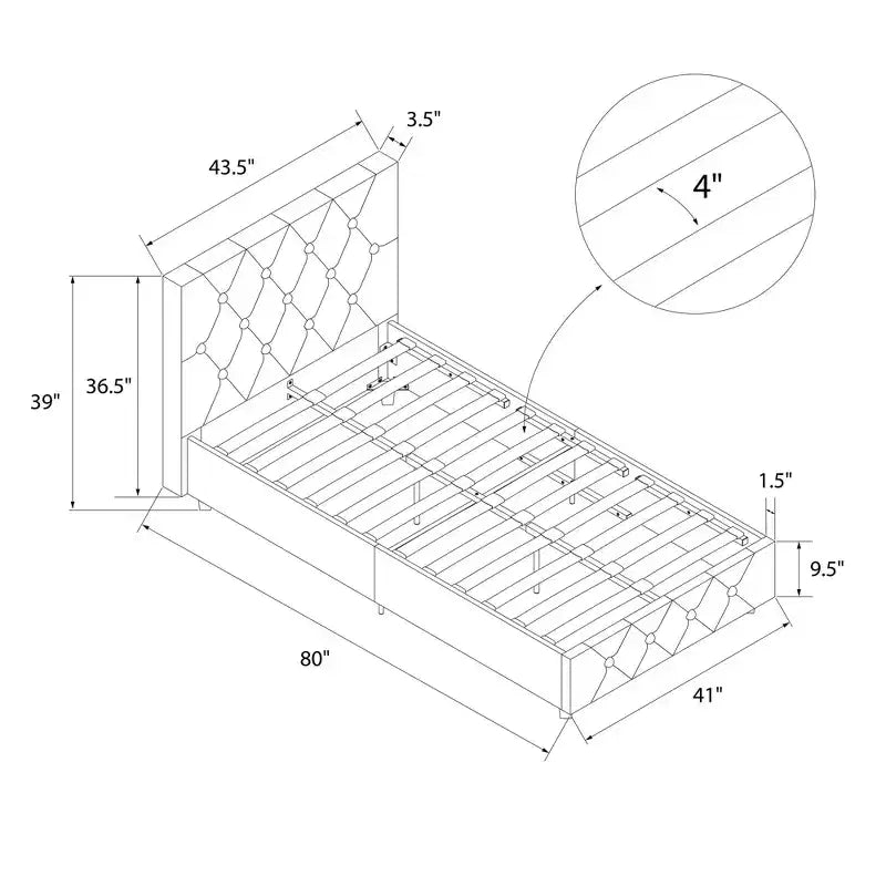DHP Dakota Upholstered Platform Bed