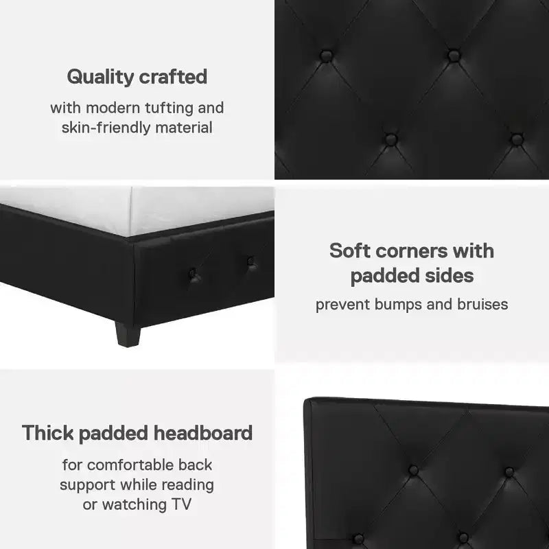 DHP Dakota Upholstered Platform Bed