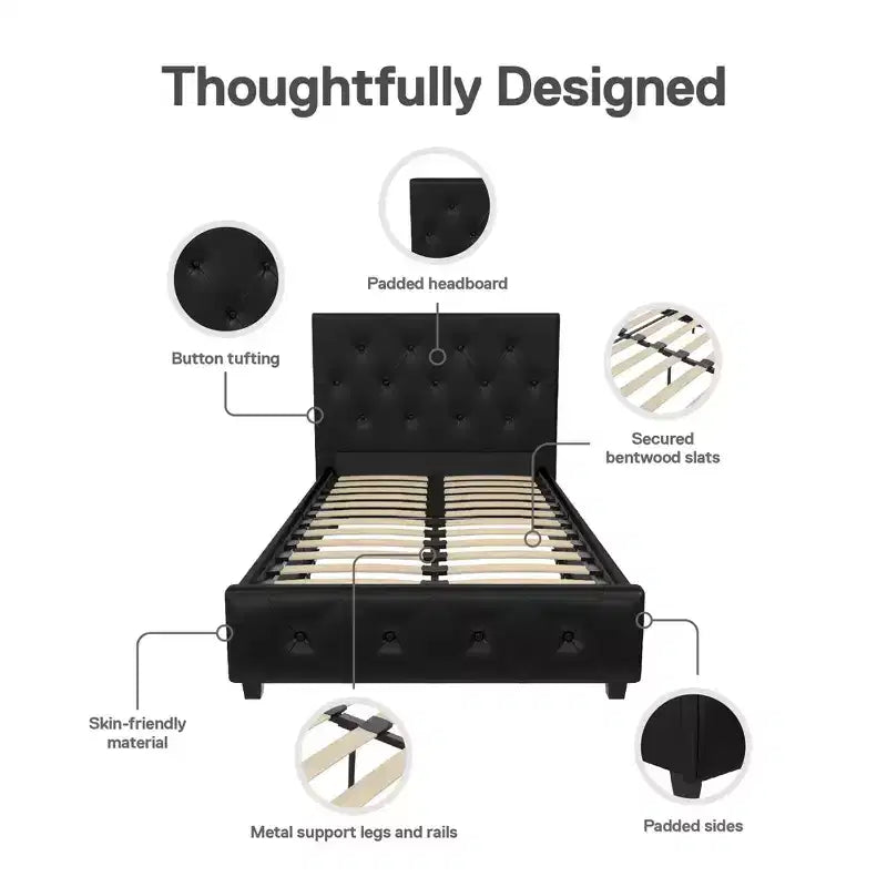DHP Dakota Upholstered Platform Bed