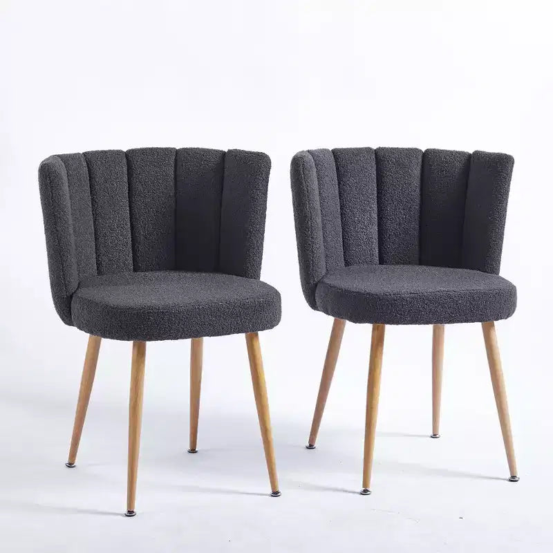 Dining Chairs Set Of 2, Upholstered Chairs With Ergonomic Seat, Metal Legs, Comfortable Backrest, Modern Accent Chair