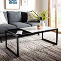 Zuri Coffee Table - COF6200A - White/Black - Safavieh