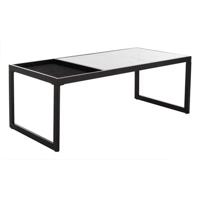 Zuri Coffee Table - COF6200A - White/Black - Safavieh