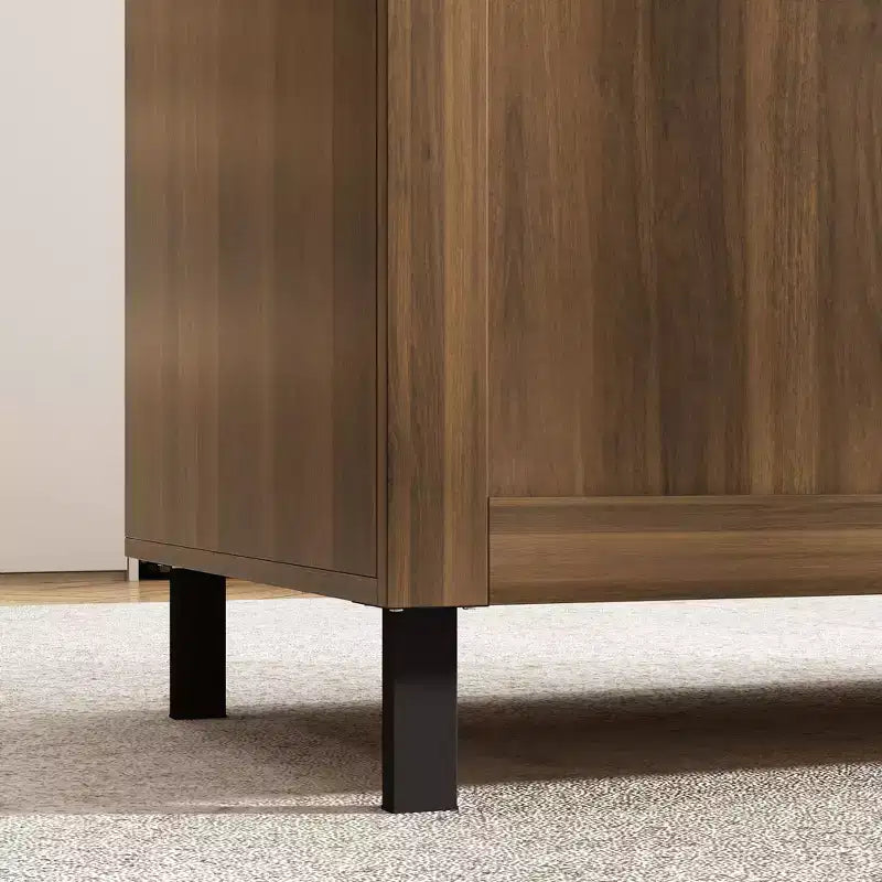 Famapy Brown 2-Doors Kithchen Island With 2 Drawers