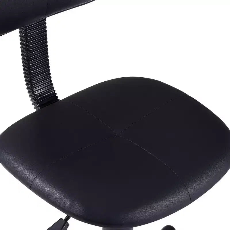 VECELO Height Adjustable Rolling Swivel Salon Stool, Small SPA Chair with Backrest for Office, Black/Coffee