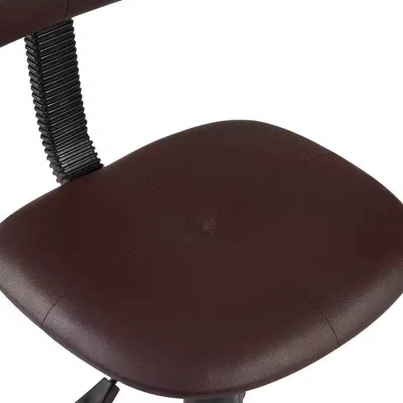 VECELO Height Adjustable Rolling Swivel Salon Stool, Small SPA Chair with Backrest for Office, Black/Coffee